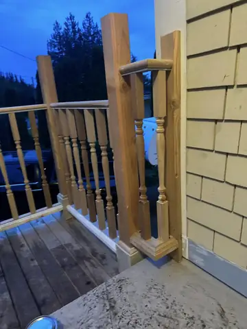 New deck railing and stair post